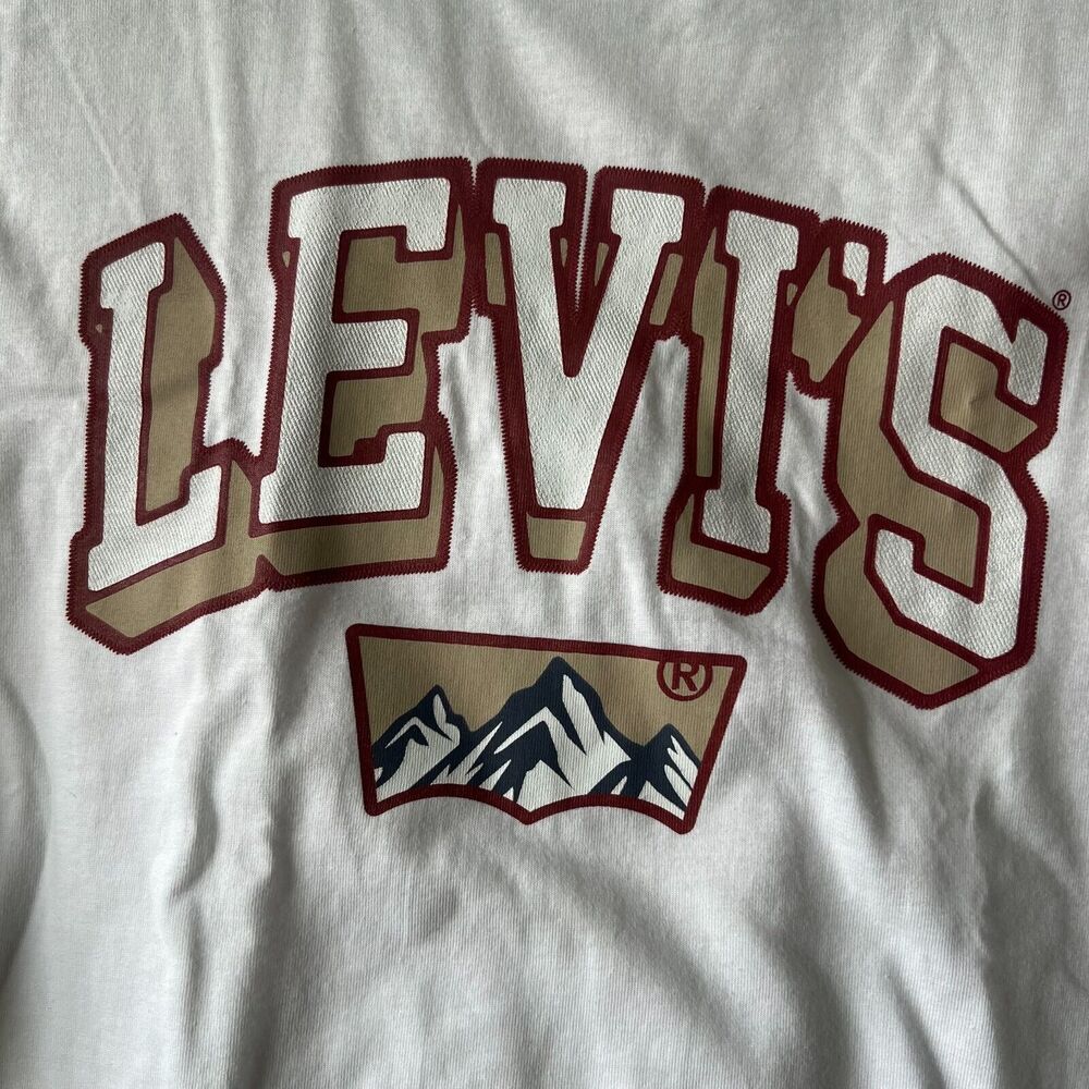 Levi's Youth Boys Sz. Small Long Sleeve Graphic Print Logo T-Shirt White 8-10yrs - Picture 7 of 7
